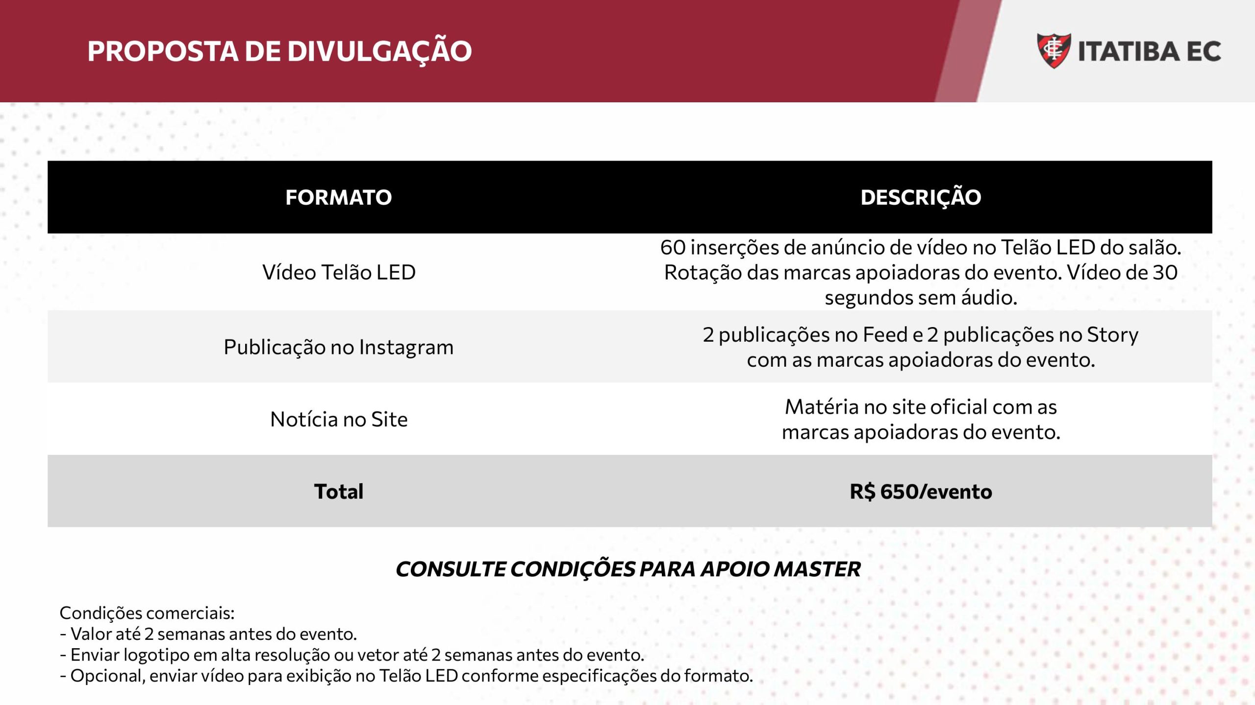 Patrocínio de Shows