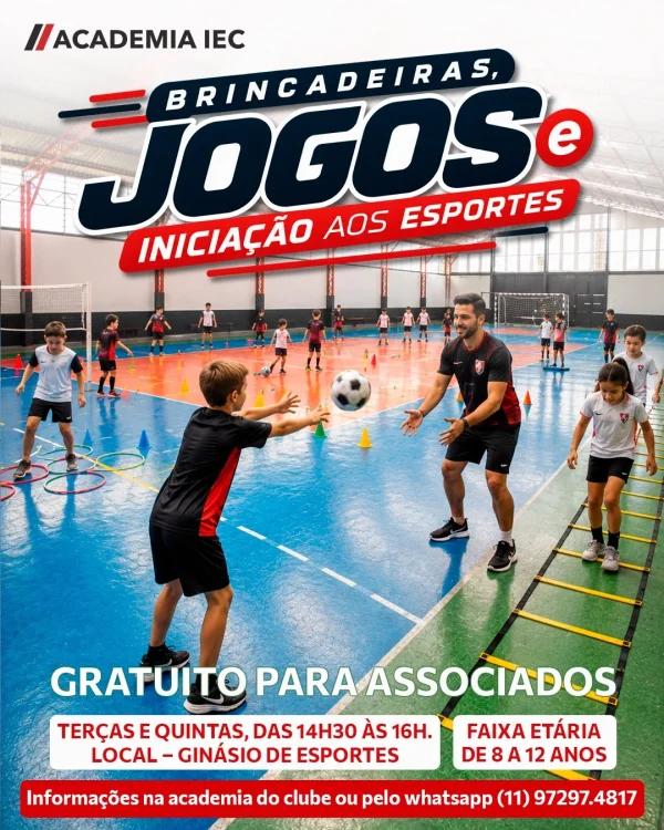 Brincadeiras, jogos e iniciação aos esportes – Academia IEC