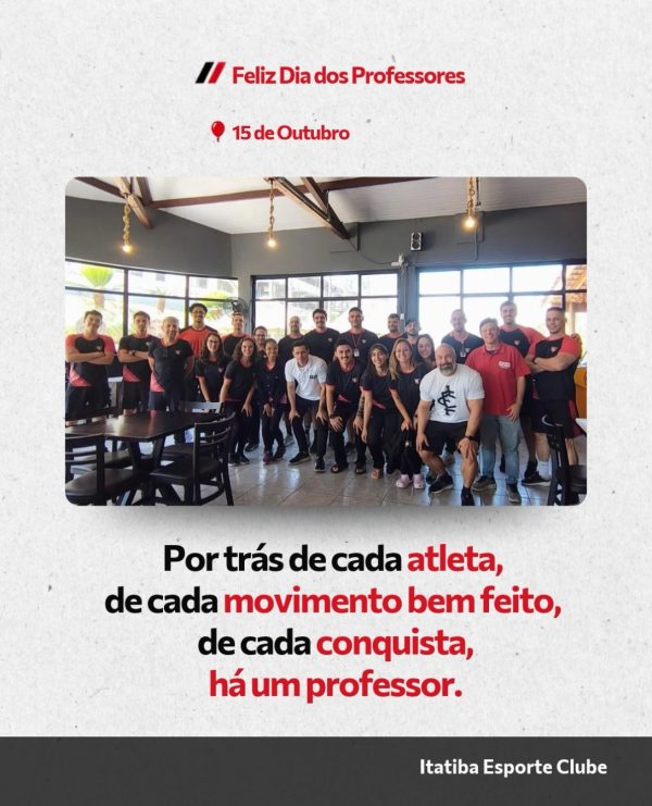 Professores do Itatiba Esporte Clube reunidos no Dia dos Professores