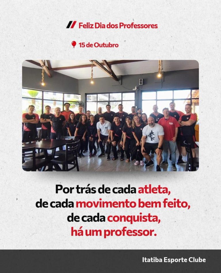 Professores do Itatiba Esporte Clube reunidos no Dia dos Professores