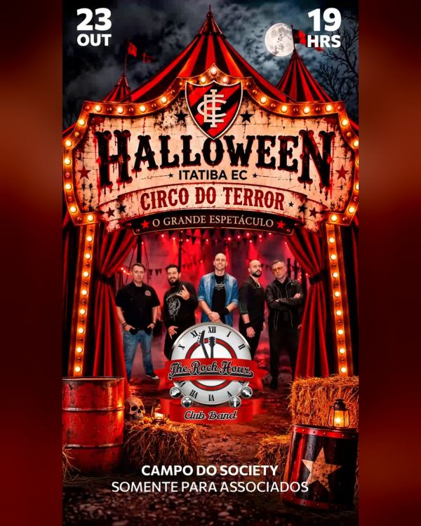 Halloween Itatiba EC 2026: Circo do Terror com The Rock Hour Club Band